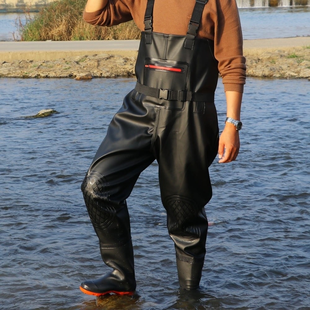 Fishing Waders - Useful PVC Fishing Suit Double Knee