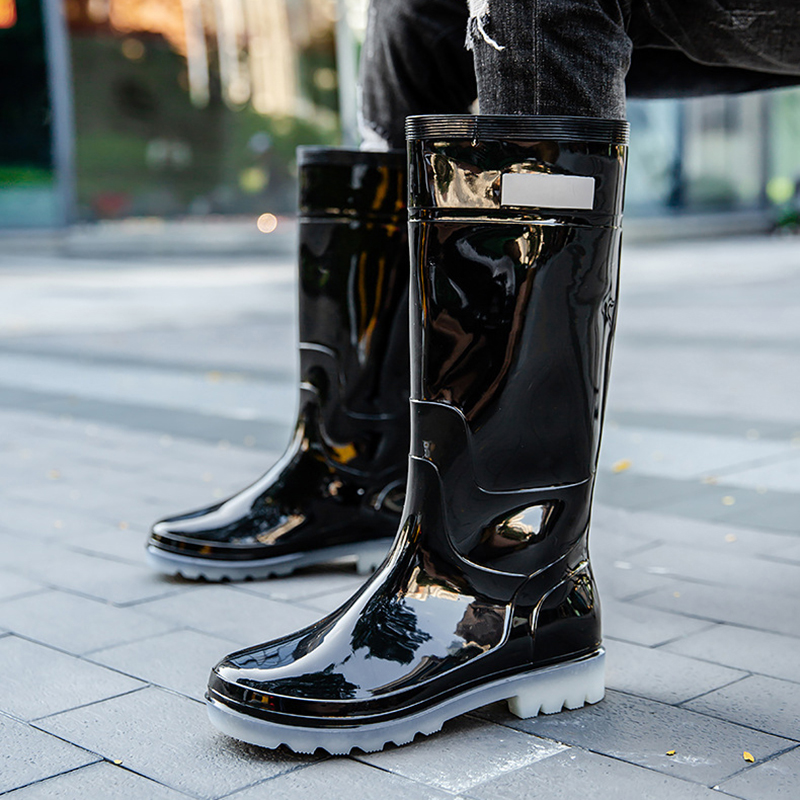 New Men Rain Boots High Rain B - Fishing Boots ulasan dan harga