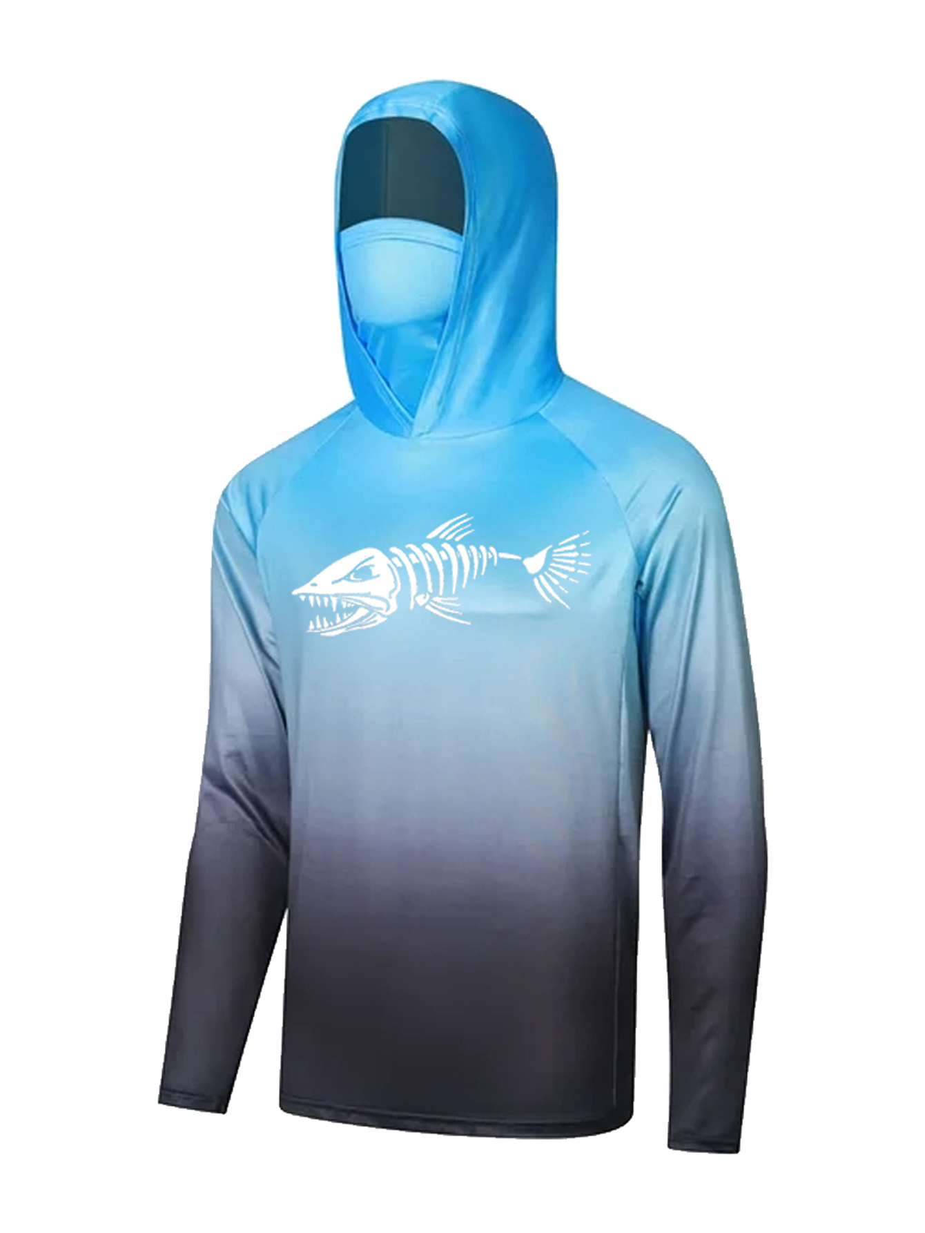 UPF 50+ Hooded Fishing Clothes - Fishing Mask Sun Protection ulasan dan harga