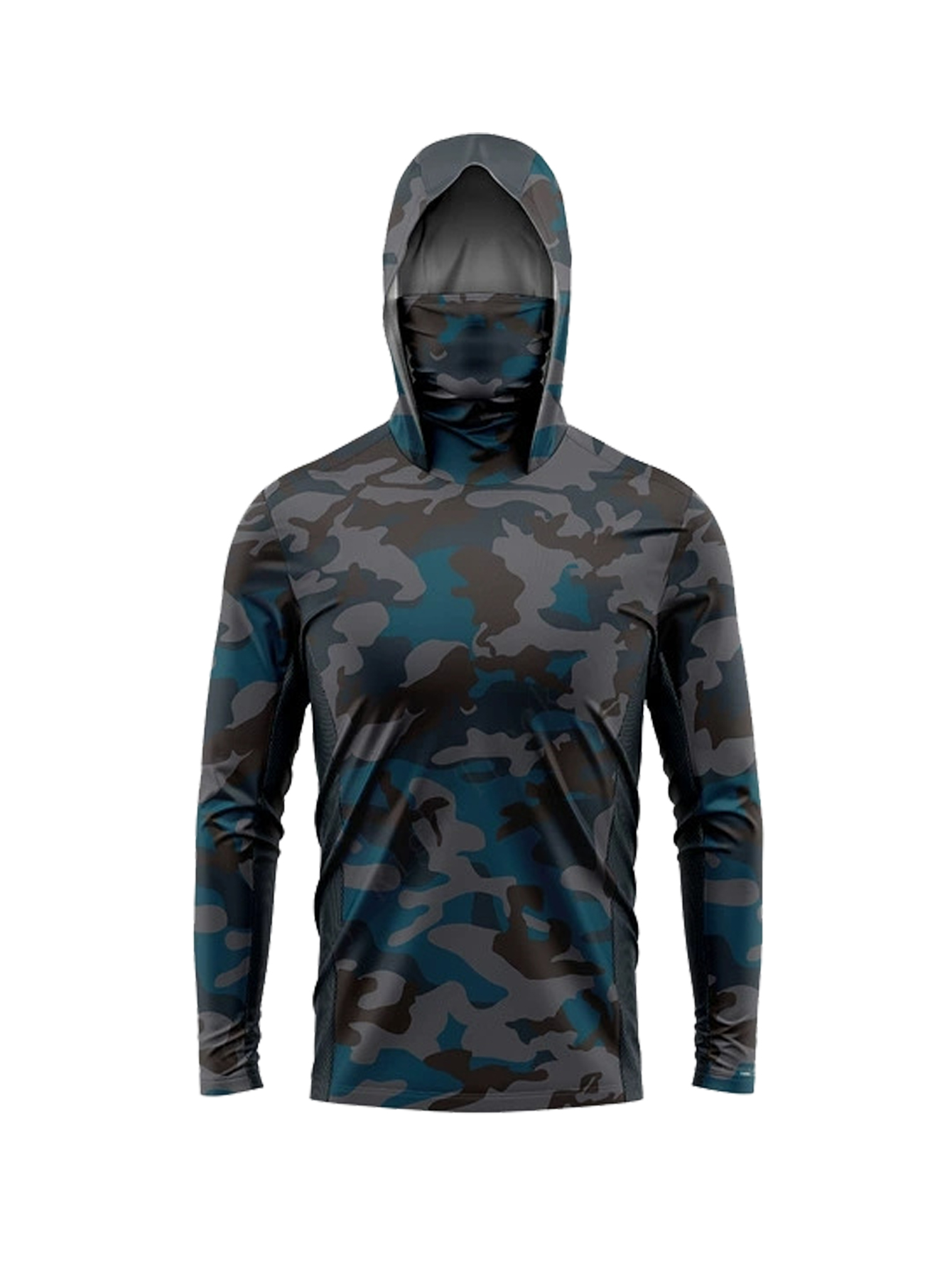 UPF50+ Sun-Protective Men Fish - Fishing Hoodie ulasan dan harga