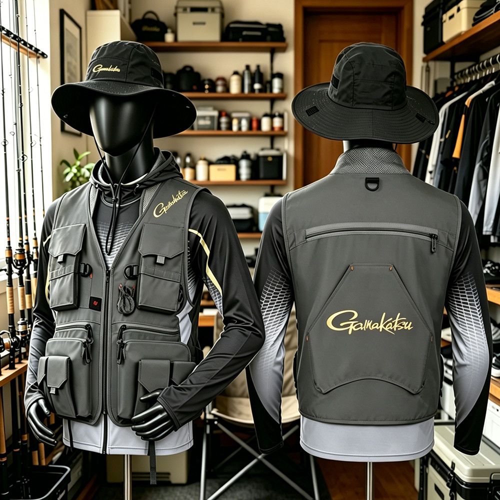 Gamakatsu Men Multi-Pocket Fis - Fishing Rain Suit ulasan dan harga