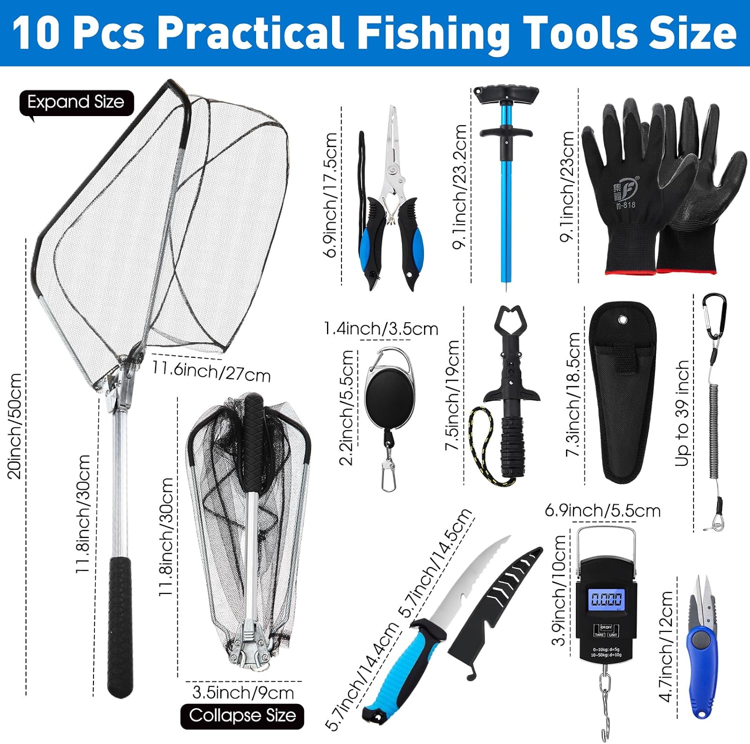 10 Pcs Multi Function Fishing  - Fishing Gloves ulasan dan harga