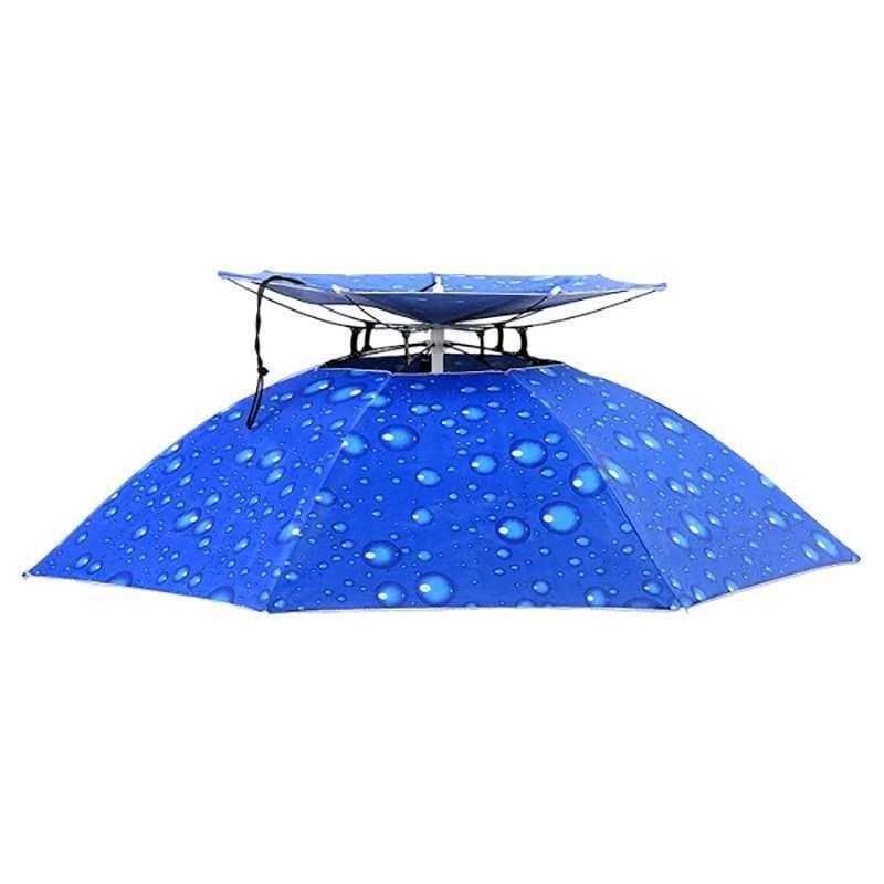 Umbrella hat Head-mounted doub - Fishing Hat ulasan dan harga