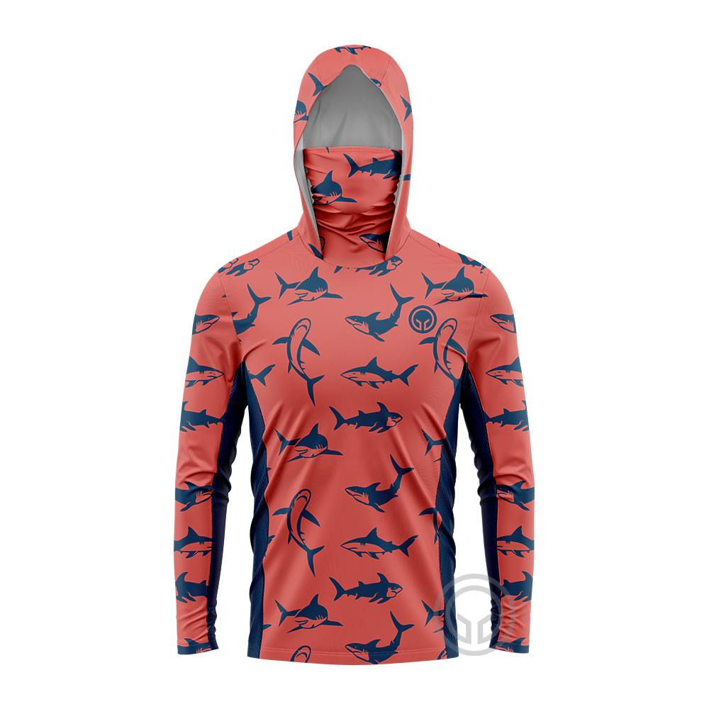 UPF50+ Sun-Protective Men Fish - Fishing Hoodie ulasan dan harga