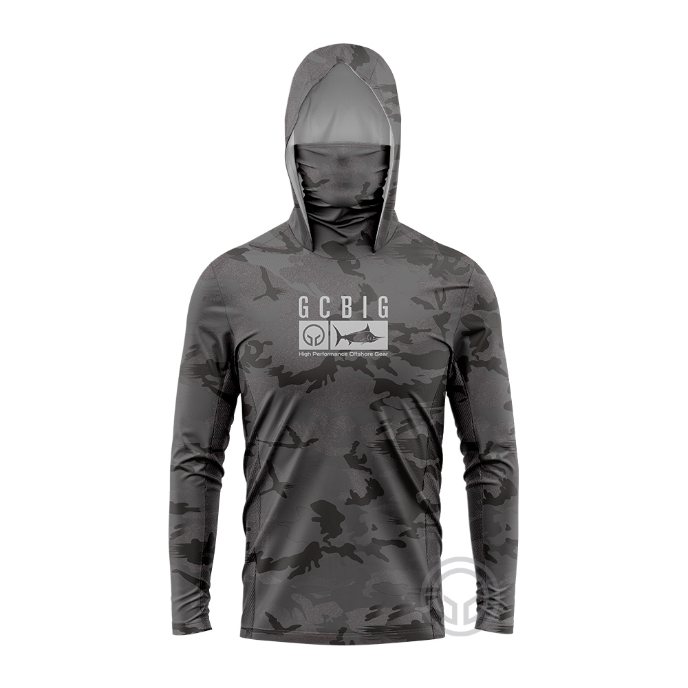 UPF50+ Sun-Protective Men Fish - Fishing Hoodie ulasan dan harga